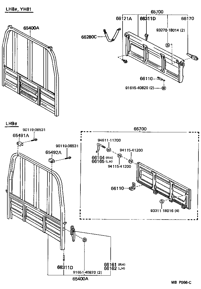 65700-92501 GATE ASSY, REAR BODY TAIL product image