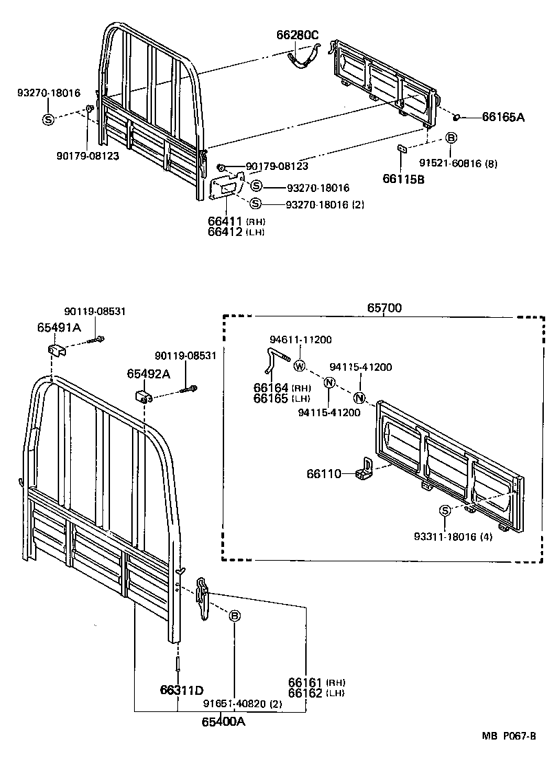 65700-25010 GATE ASSY, REAR BODY TAIL product image