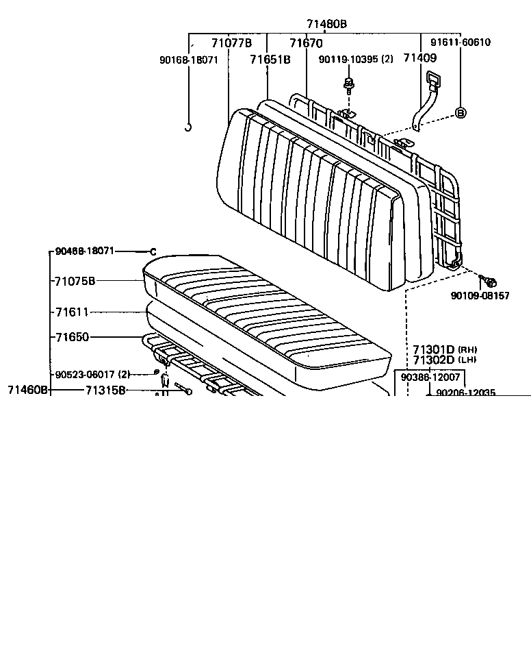 71013-37030 FRAME SUB-ASSY, FRONT SEAT BACK, RH product image