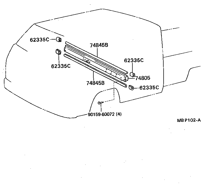 74845-95400-04 ORNAMENT, FRONT SEAT BACK PANEL, C product image