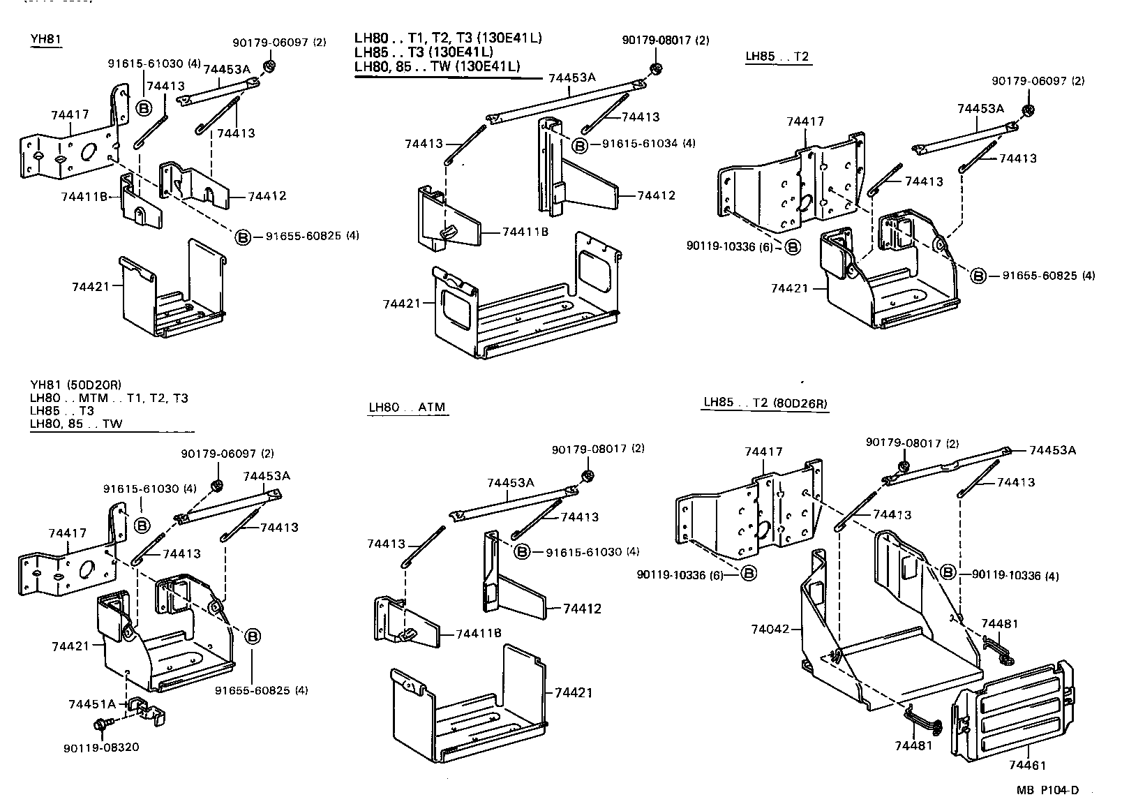 74417-26080 BRACKET, BATTERY CARRIER product image