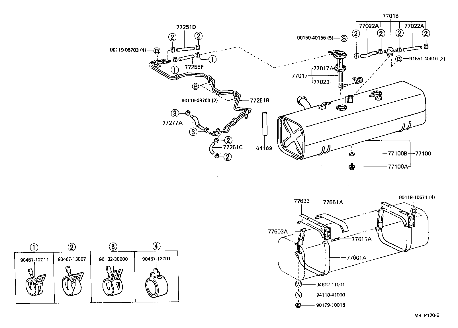 77018-25120 VALVE SUB-ASSY, FUEL VAPOUR SEPARATE product image