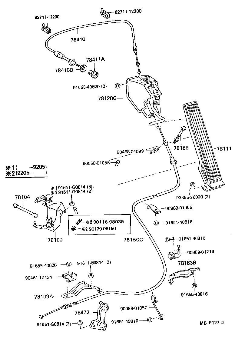 78150-26020 WIRE ASSY, ACCELERATOR FLEXIBLE product image