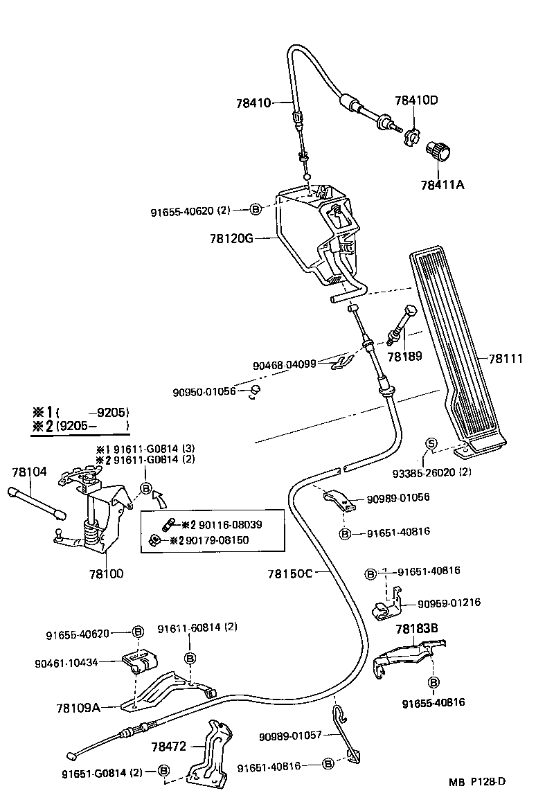 78150-95060 WIRE ASSY, ACCELERATOR FLEXIBLE product image