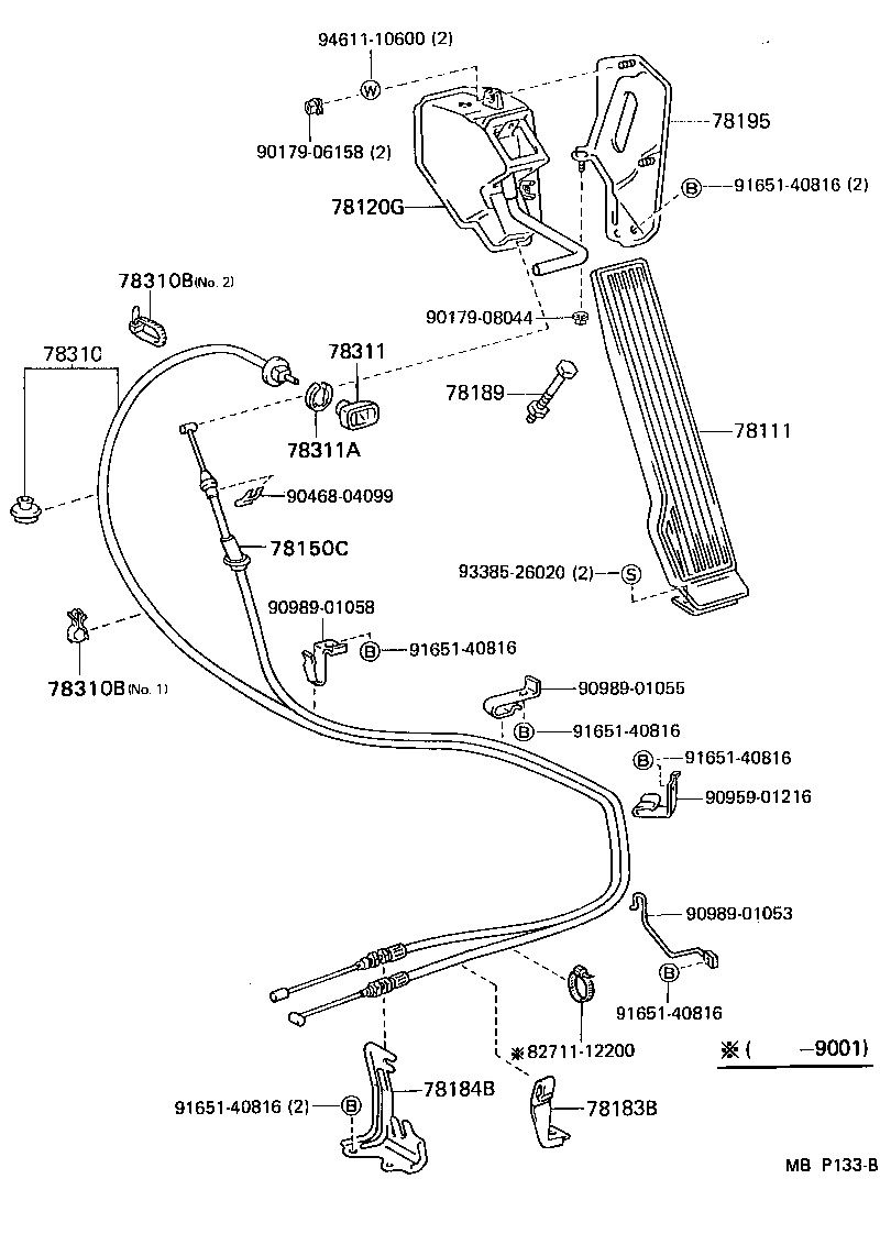 78150-95060 WIRE ASSY, ACCELERATOR FLEXIBLE product image