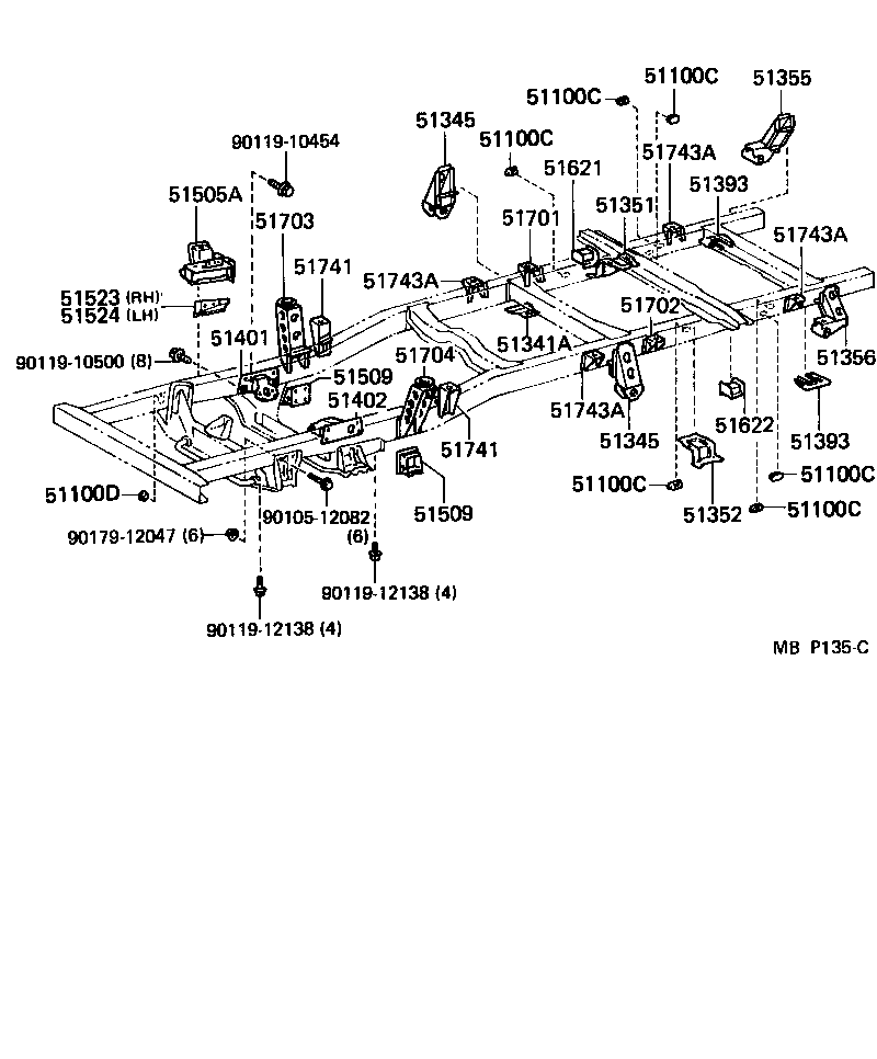 51401-26020 BRACKET SUB-ASSY, ENGINE FRONT MOUNTING, RH product image