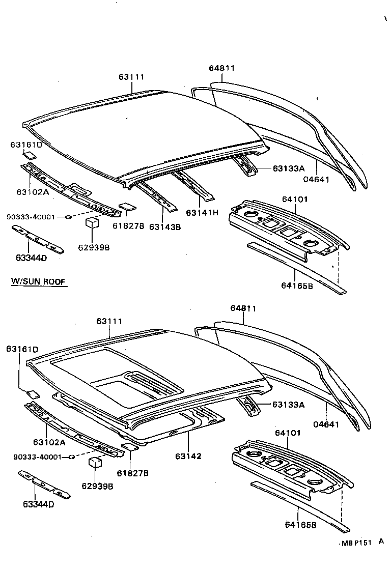 64101-32110 PANEL SUB-ASSY, UPPER BACK product image