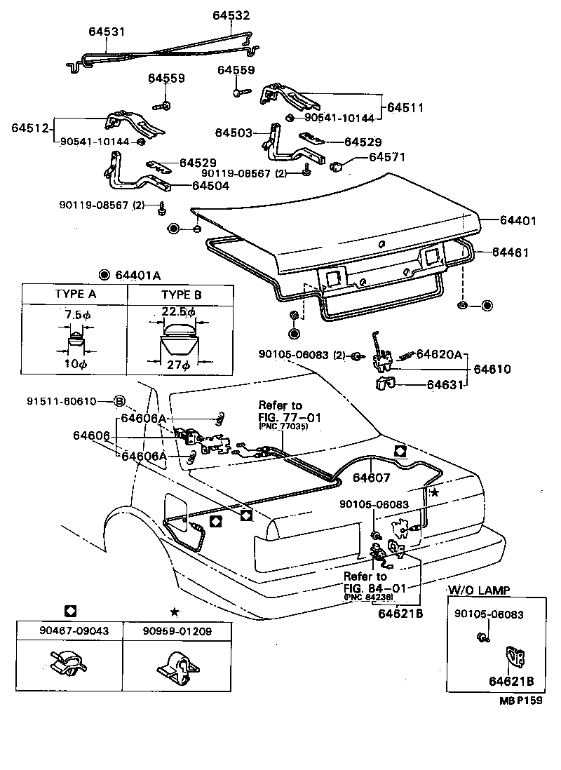 64401-32230 PANEL SUB-ASSY, LUGGAGE COMPARTMENT DOOR product image
