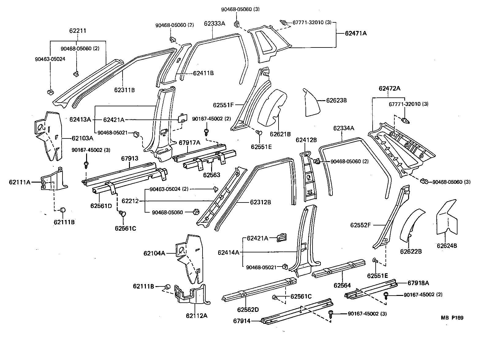 62333-32030-06 TRIM, REAR DOOR OPENING, RH product image