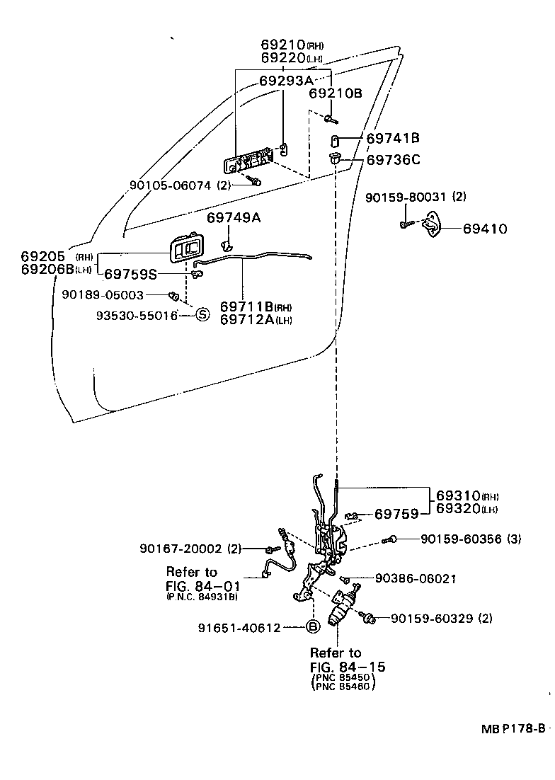 69320-32340 LOCK ASSY, FRONT DOOR, LH product image