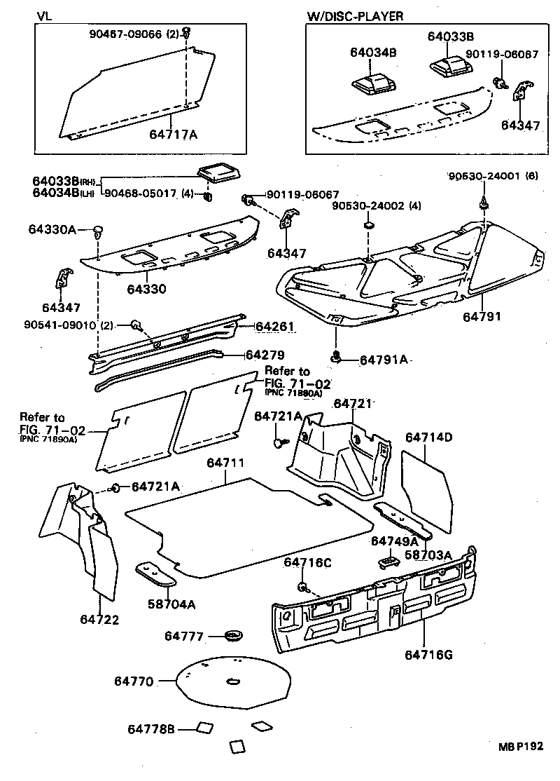 64330-32150-04 PANEL ASSY, PACKAGE TRAY TRIM product image