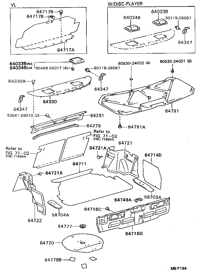 64330-32150-04 PANEL ASSY, PACKAGE TRAY TRIM product image