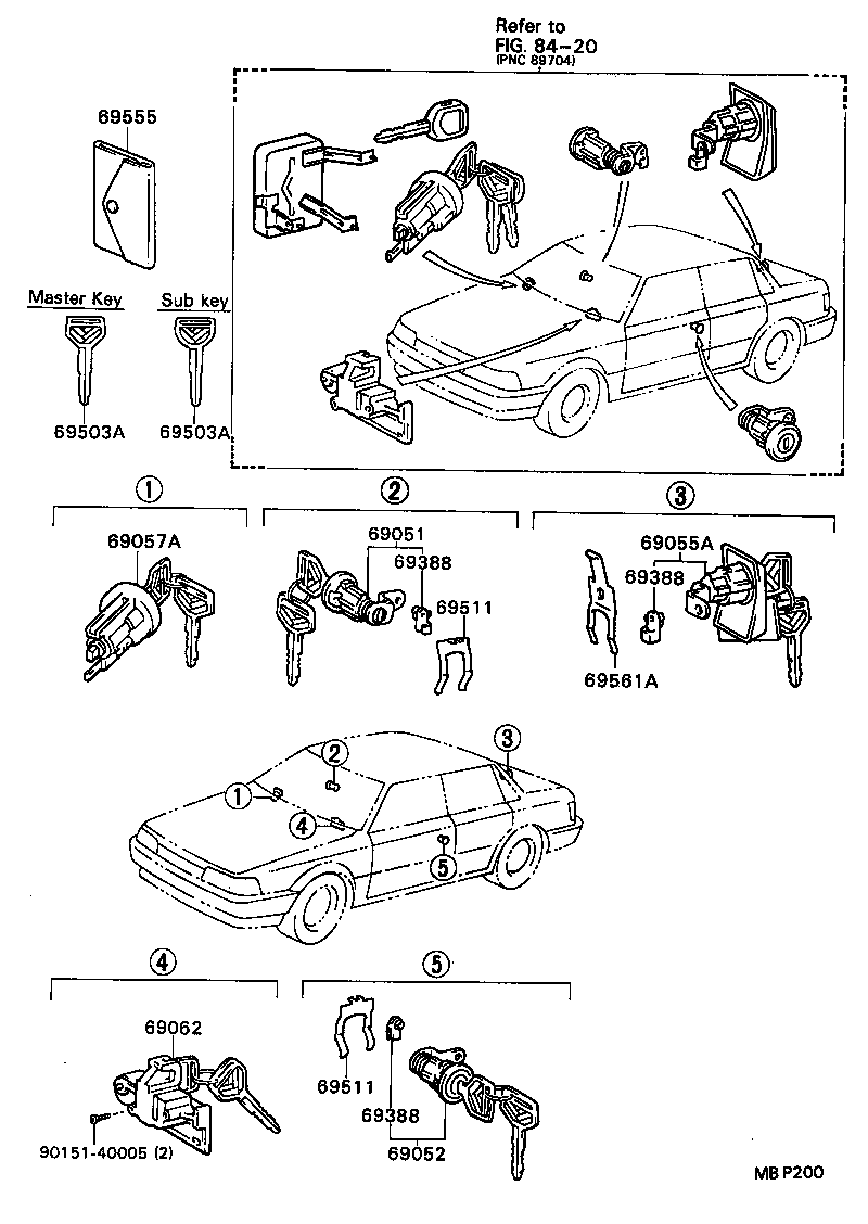 69005-32430 CYLINDER SET, LOCK product image