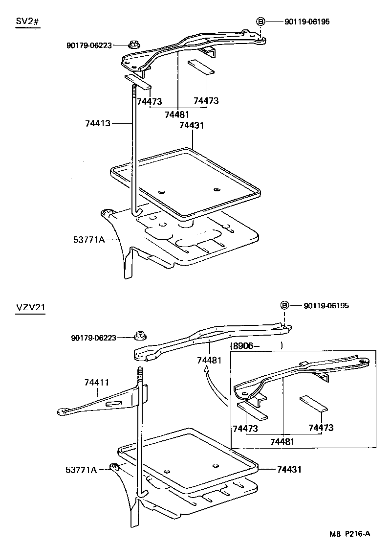 Toyota 74404-32080 CLAMP, BATTERY HOLD DOWN
