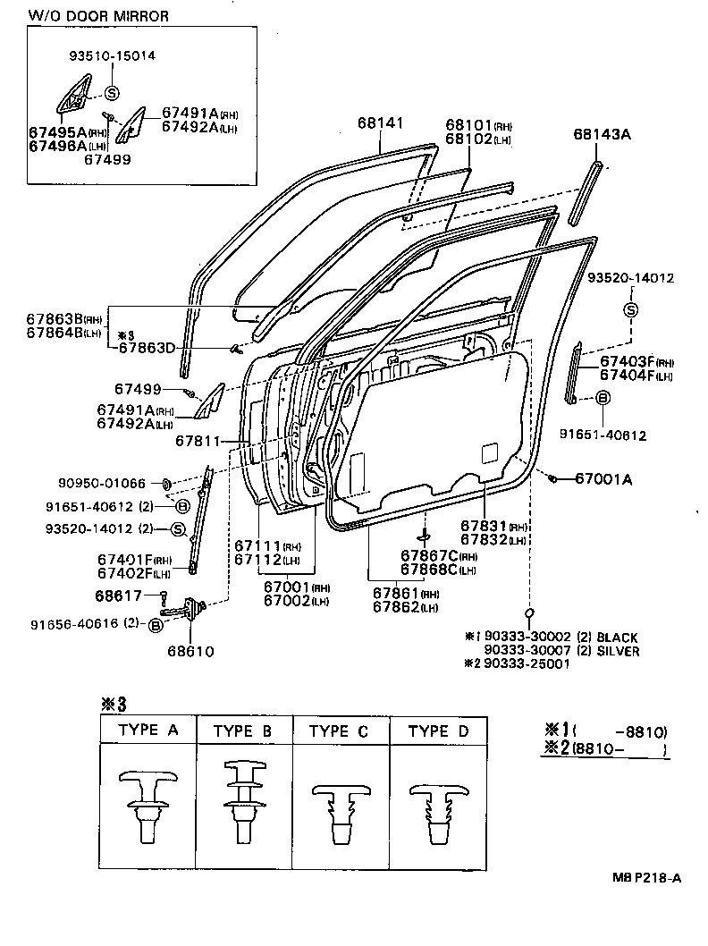 67002-32200 PANEL SUB-ASSY, FRONT DOOR, LH product image