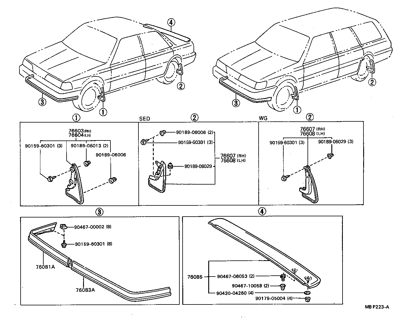 76085-32030-34 SPOILER SUB-ASSY, REAR product image