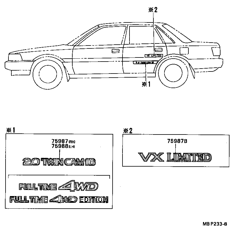 75987-32031 STRIPE, REAR DOOR, RH product image