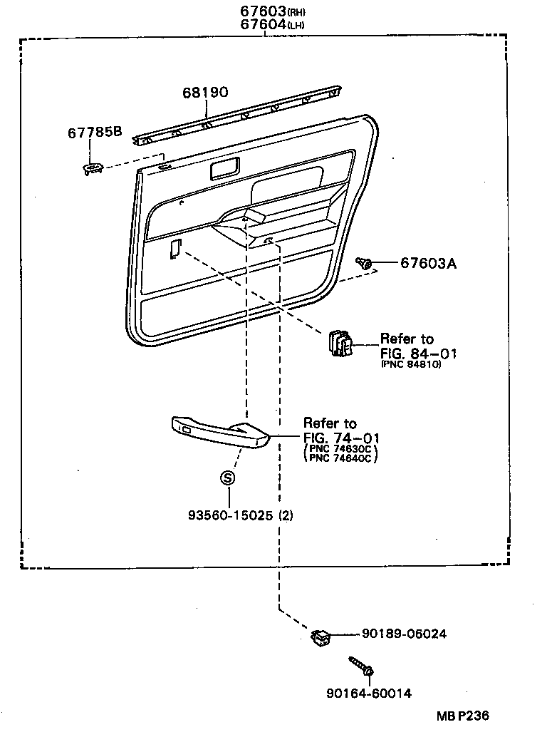67004-32280 PANEL SUB-ASSY, REAR DOOR, LH product image