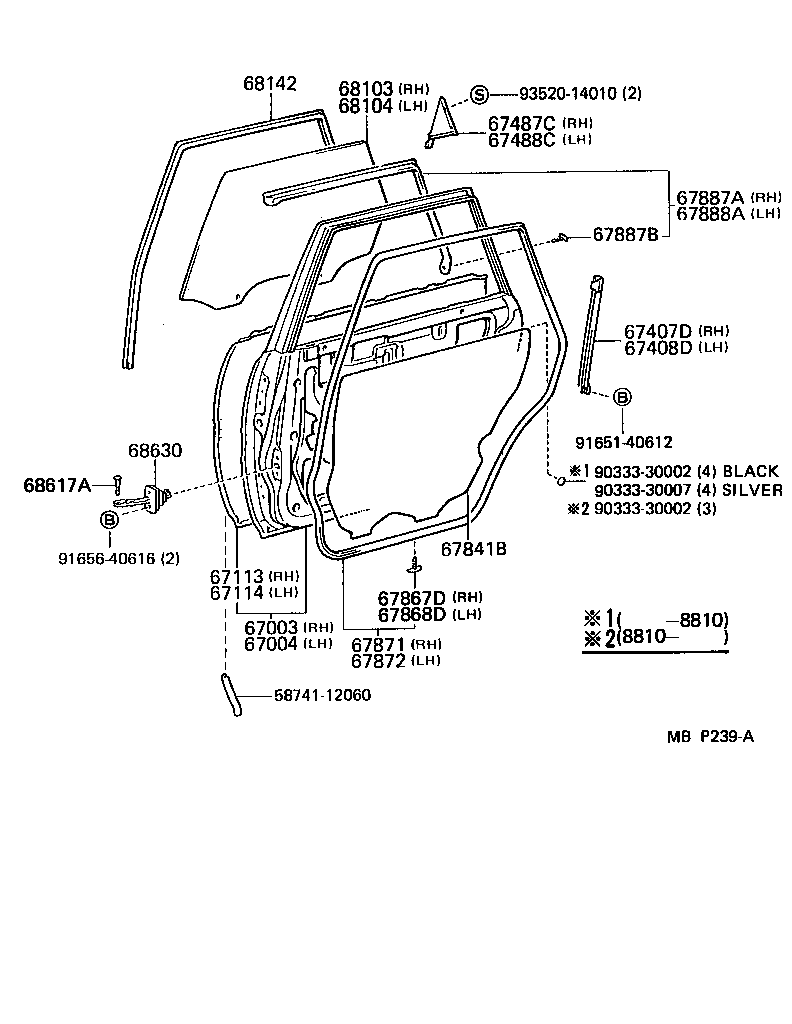 Toyota 67640-32741-06 BOARD SUB-ASSY, REAR DOOR TRIM, LH