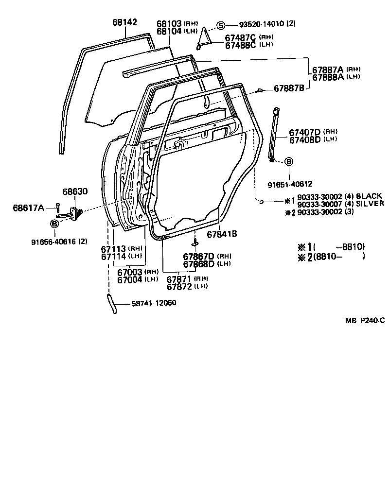 Toyota 67640-03031-B0 BOARD SUB-ASSY, REAR DOOR TRIM, LH
