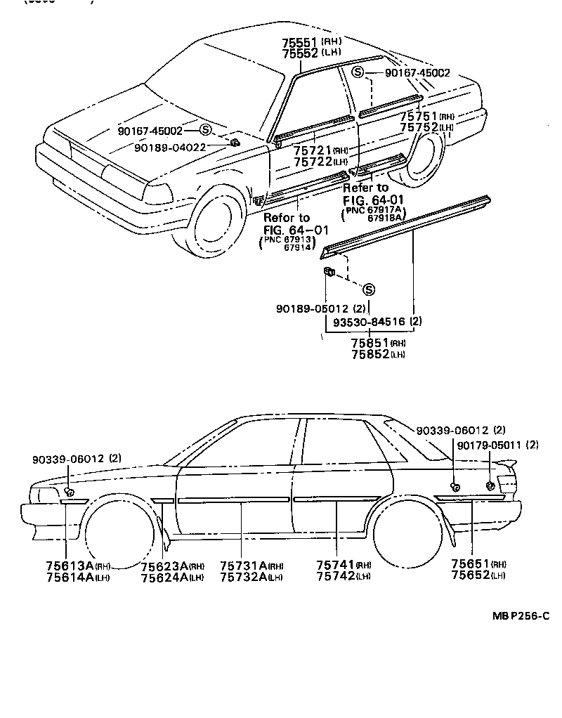 Toyota 75850-09020 MOULDING, ROCKER PANEL, RH