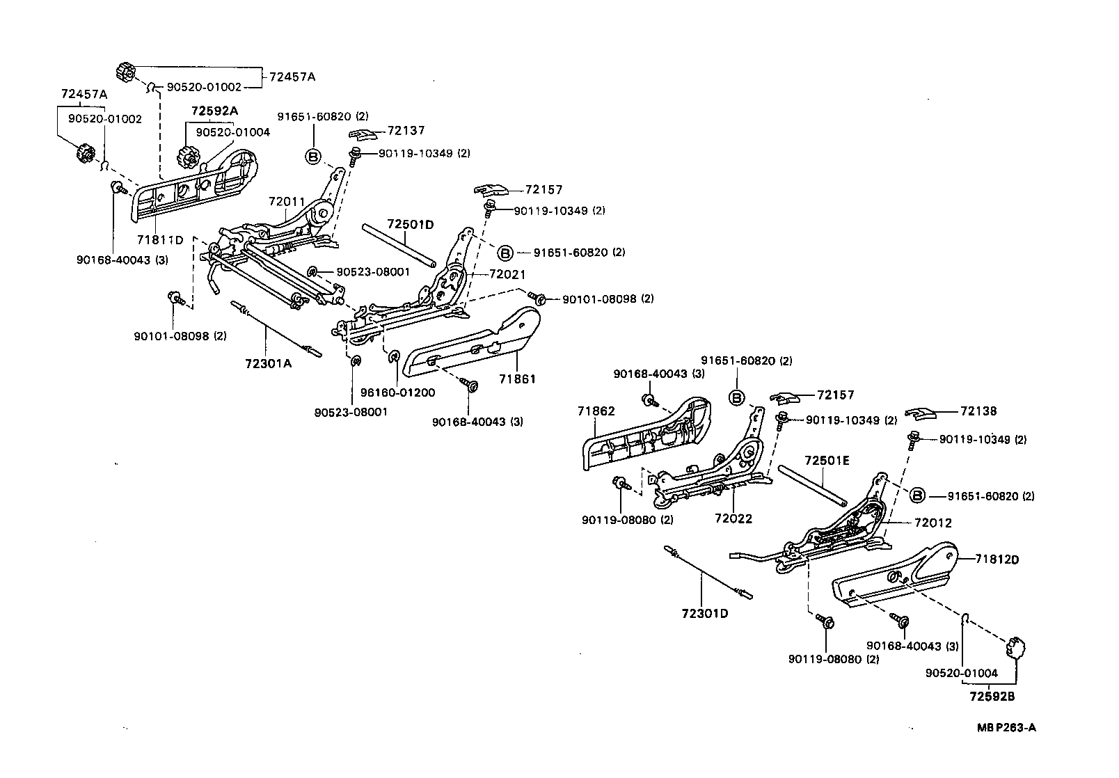 71073-32640-06 COVER, FRONT SEAT BACK, RH(FOR SEPARATE TYPE) product image