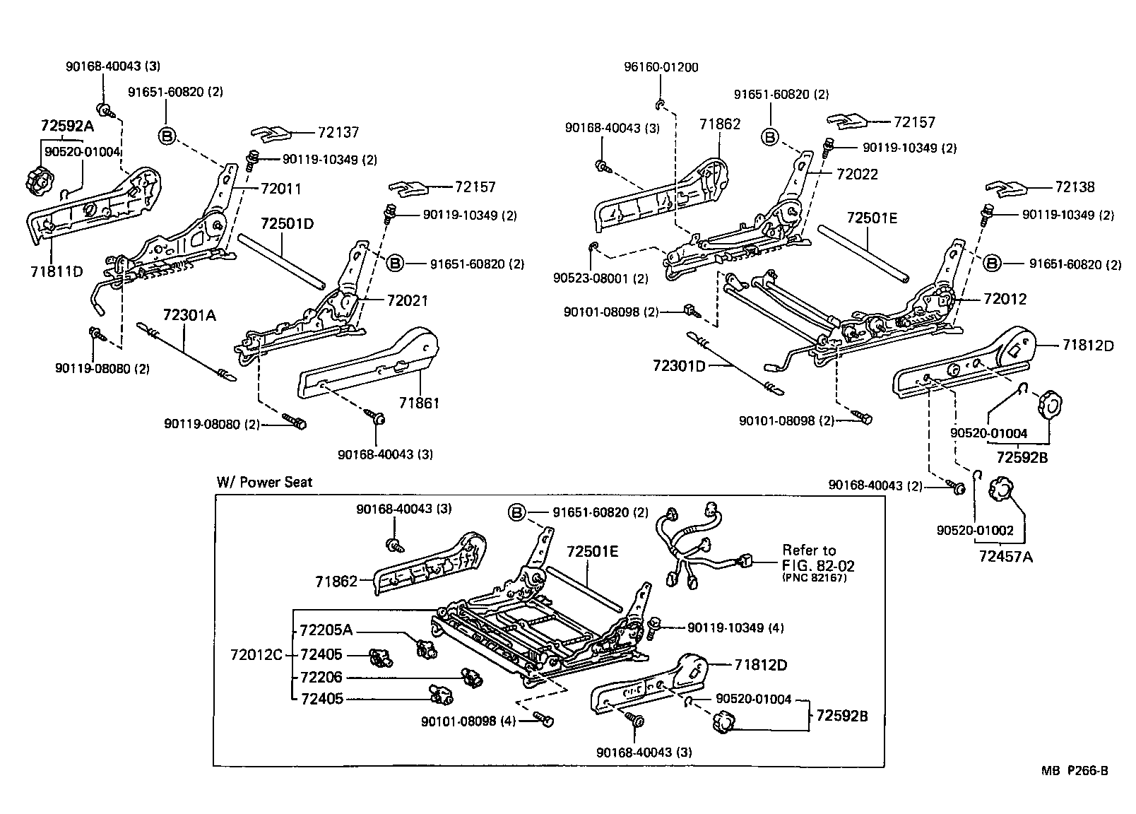 Toyota 71073-32461-04 COVER, FRONT SEAT BACK, RH(FOR SEPARATE TYPE)