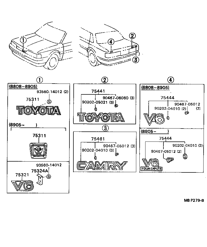 75301-32030 EMBLEM, RADIATOR GRILLE (OR FRONT PANEL) product image