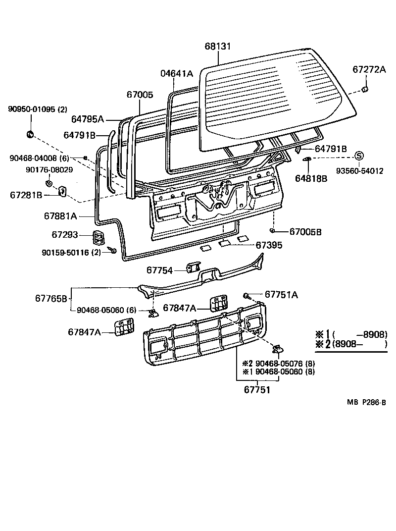 Toyota 67751-32010-06 BOARD, BACK DOOR TRIM