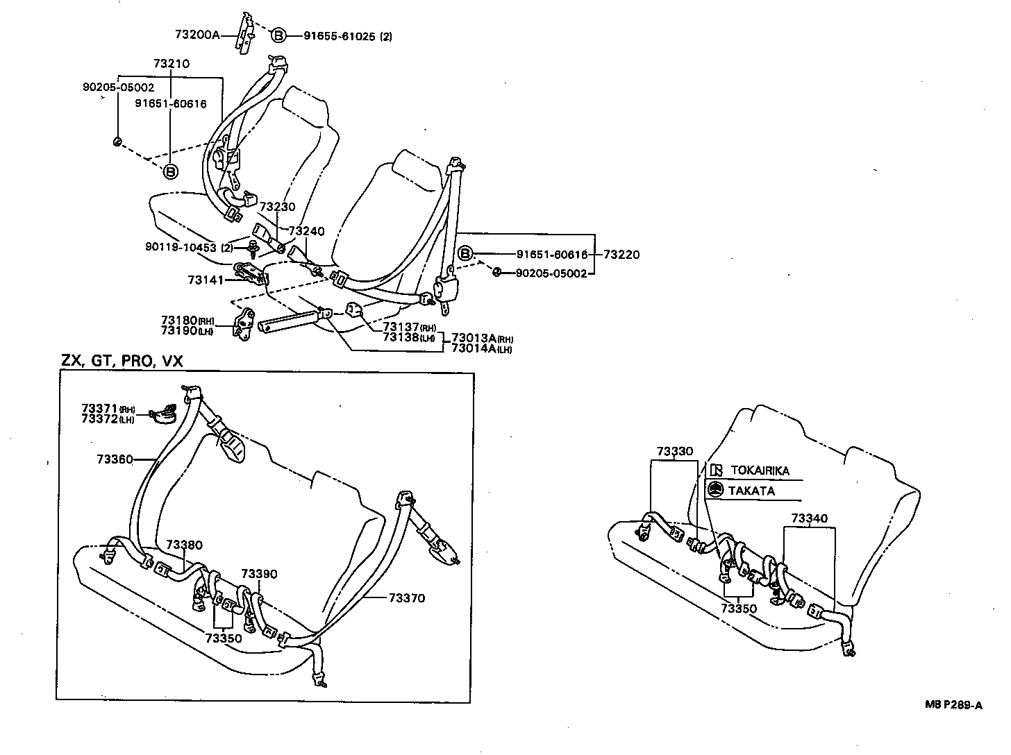 73230-32150-04 BELT ASSY, FRONT SEAT INNER, RH product image