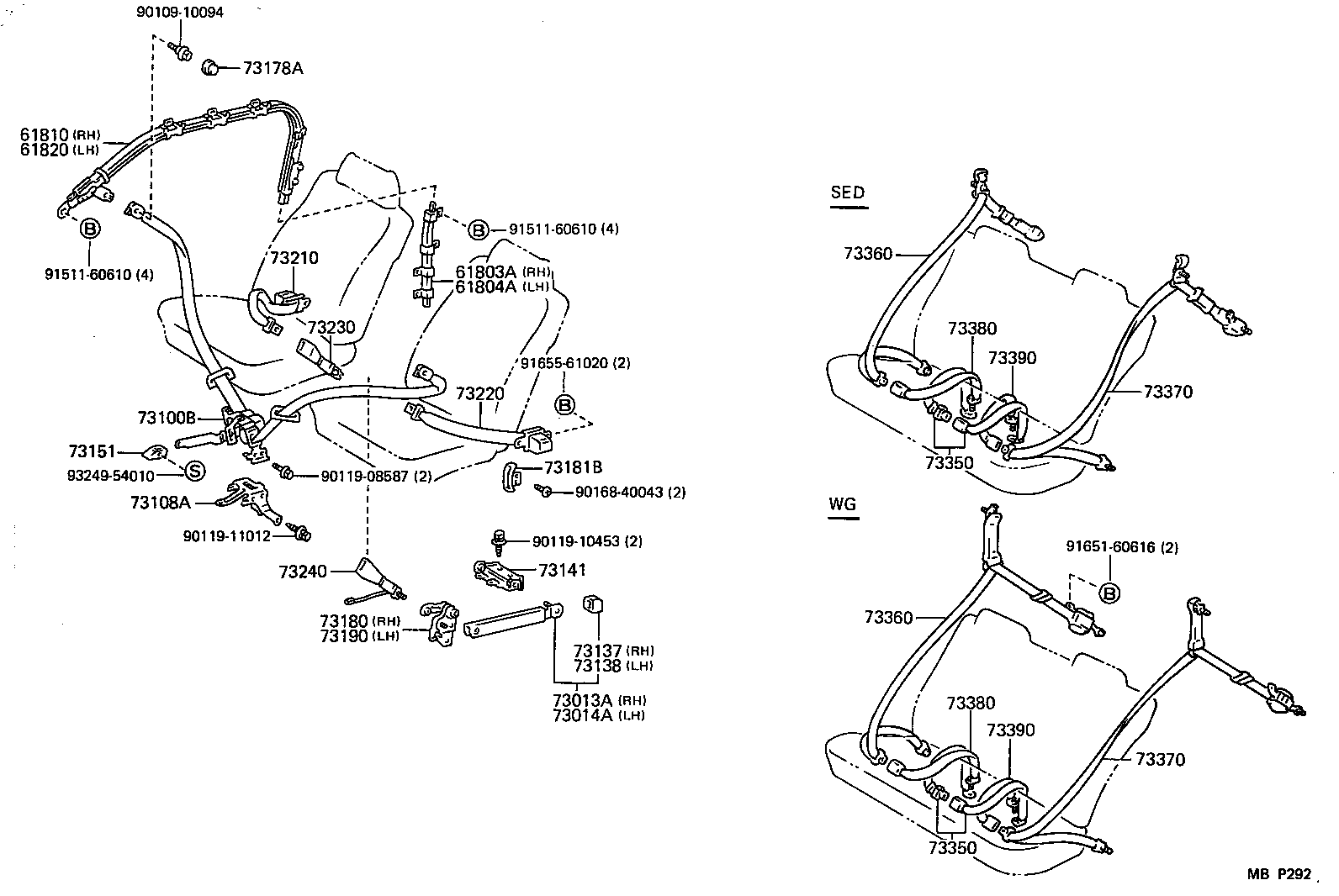 73014-32030-06 PLATE SUB-ASSY, FRONT SEAT BELT INNER ANCHOR, LH product image