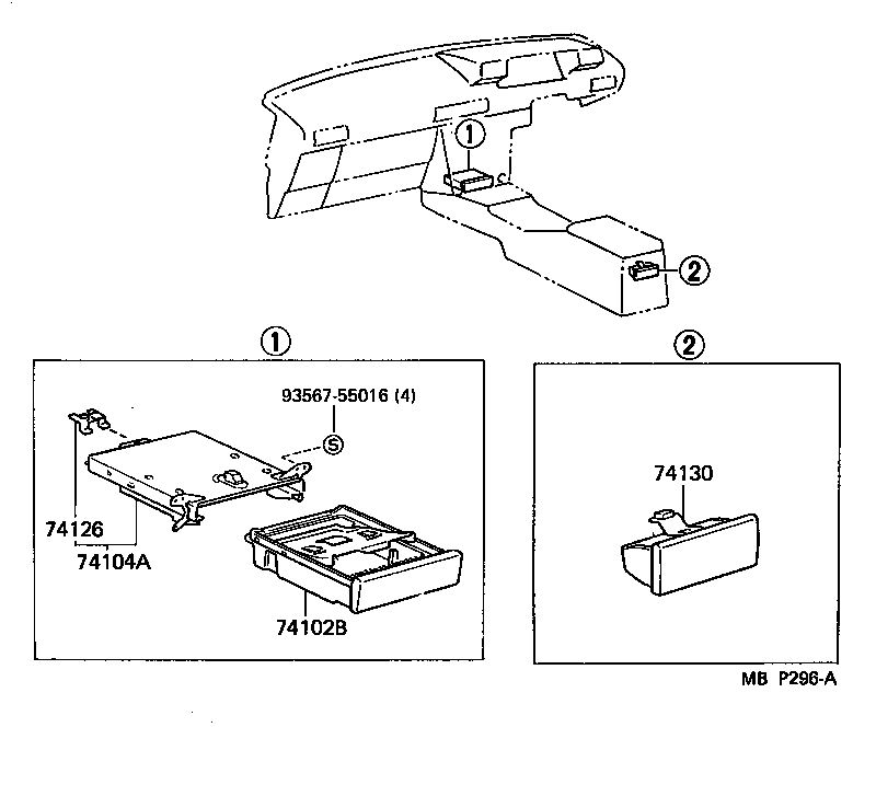 74109-32010-B0 RECEPTACLE ASSY, REAR ASH product image