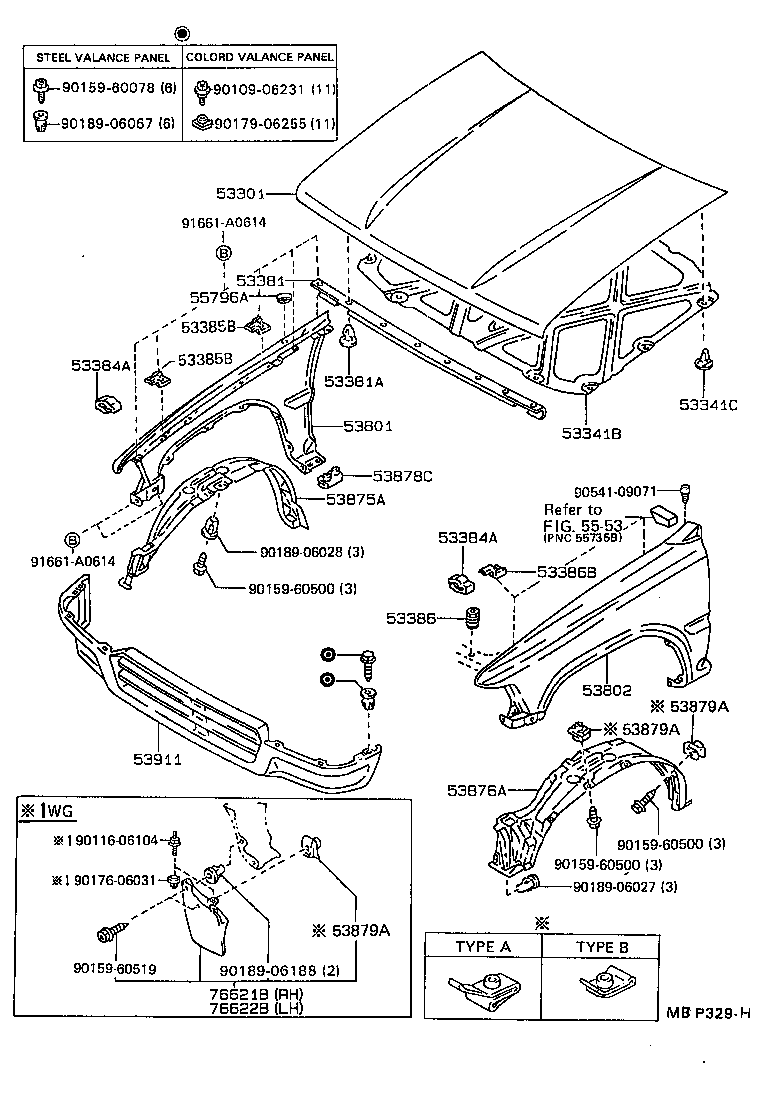 Toyota 53811-35170 FENDER SUB-ASSY, FRONT RH