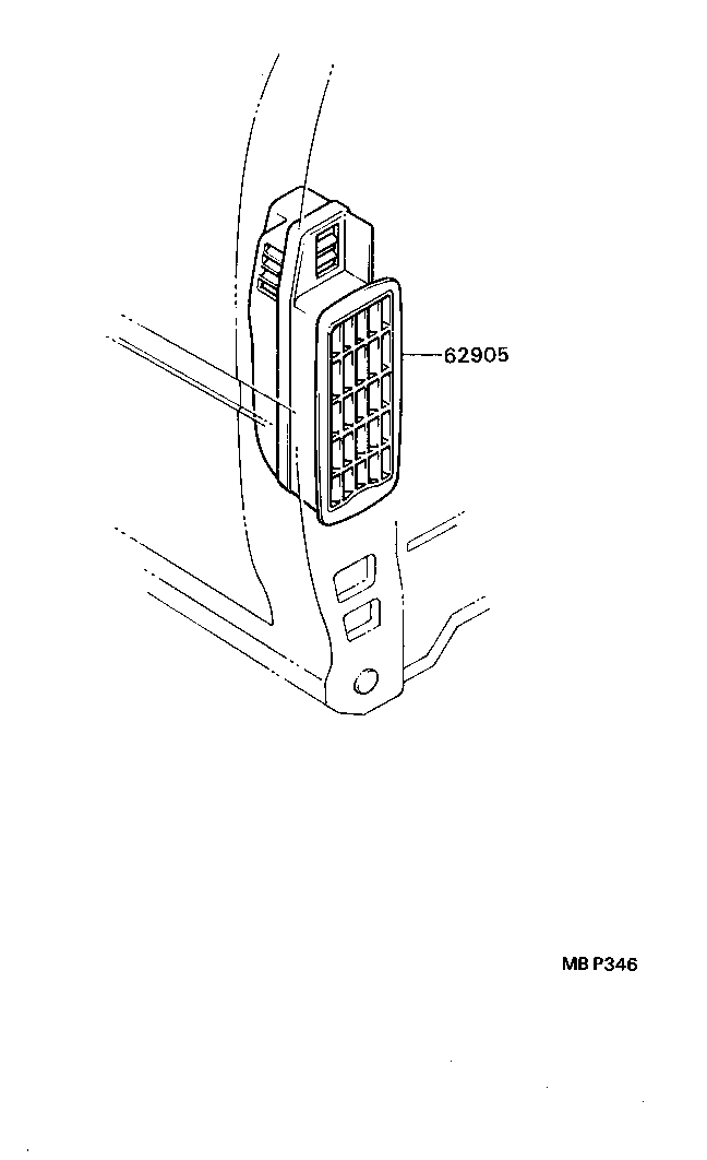 62905-04010 LOUVER, QUARTER VENTILATION product image