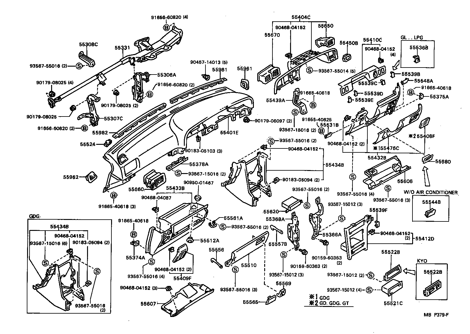 55366-22080 BRACKET, RADIO MOUNTING, NO.1 product image