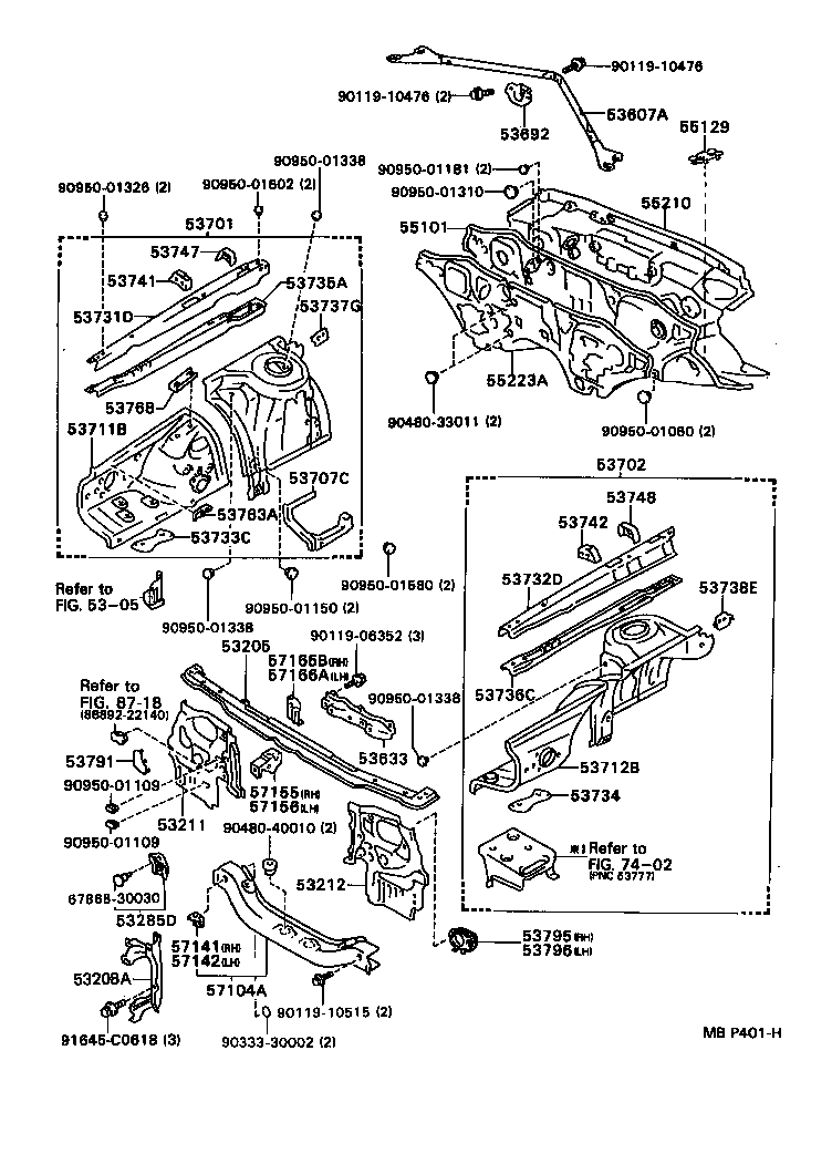 53701-22630 APRON SUB-ASSY, FRONT FENDER, RH product image