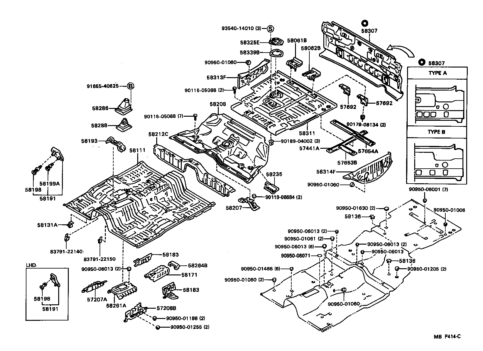 57207-43010 BRACKET SUB-ASSY, ENGINE REAR MOUNTING MEMBER, RH product image
