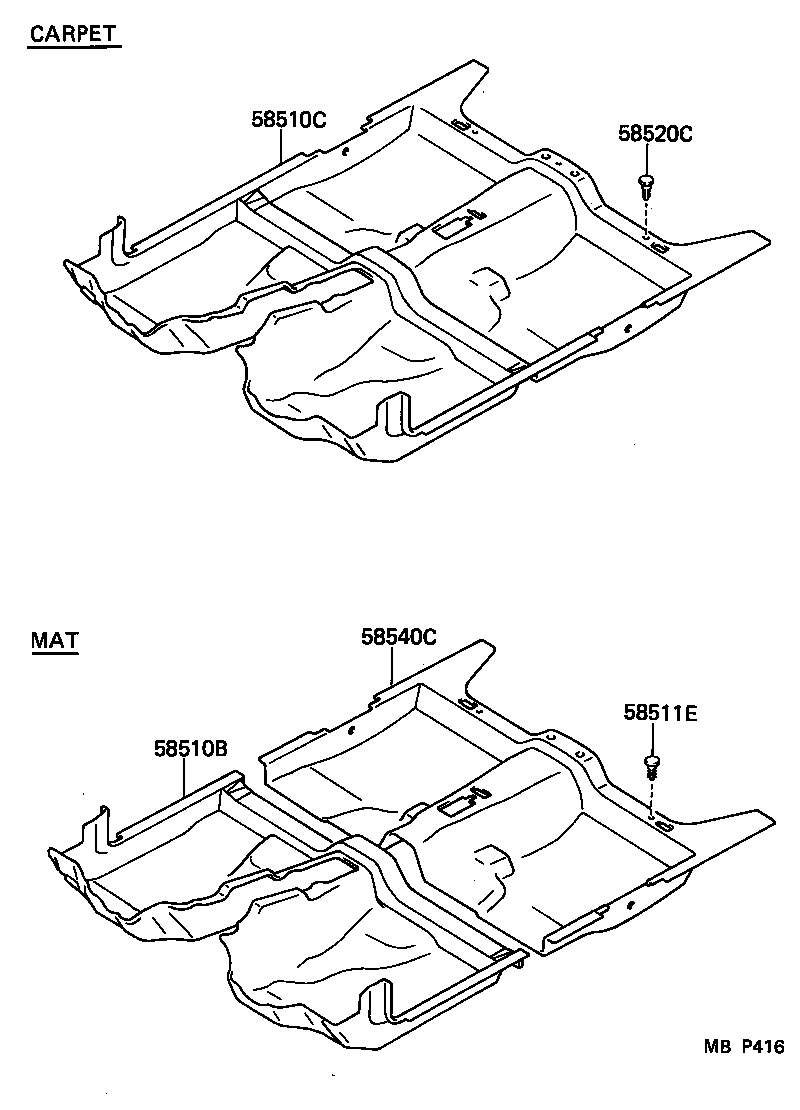 58540-22600-06 MAT ASSY, FLOOR, REAR product image