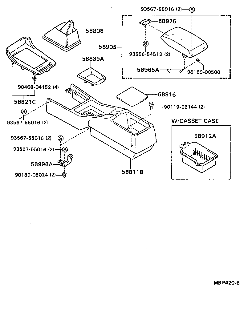 58821-22140 PANEL, CONSOLE, UPPER product image