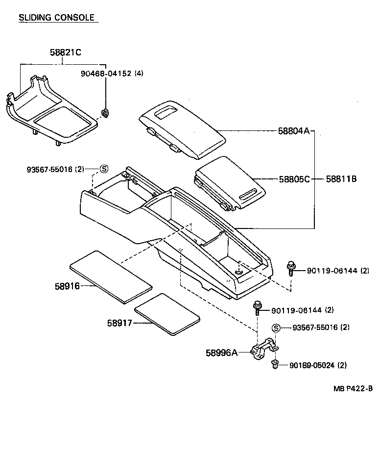 58821-22110 PANEL, CONSOLE, UPPER product image