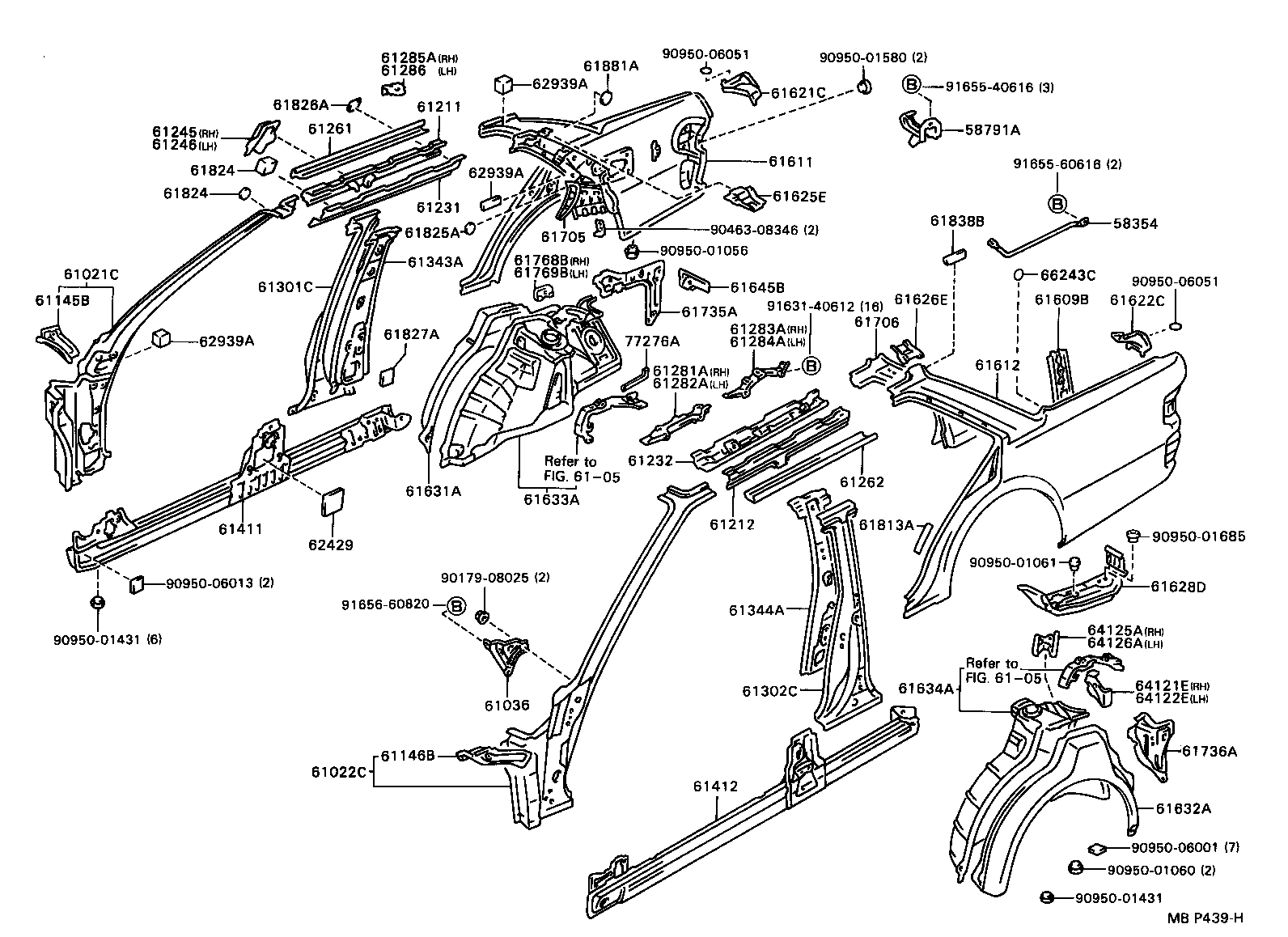 61601-22959 PANEL, QUARTER, RH product image
