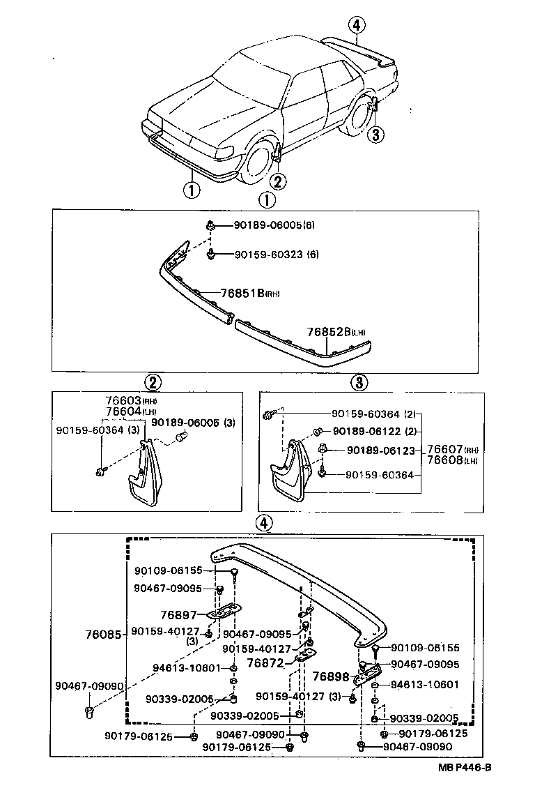 76897-22020 PROTECTOR, REAR SPOILER, SIDE RH product image