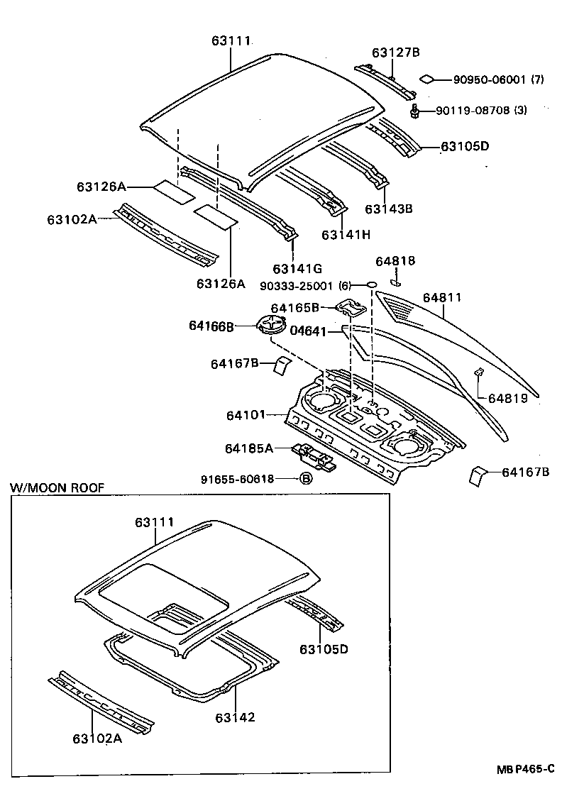 63111-22190 PANEL, ROOF product image
