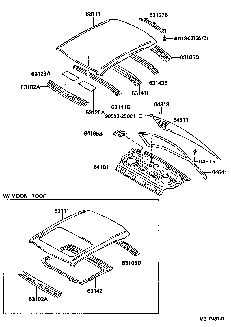Toyota 63207-22021 RAIL SUB-ASSY, SLIDING ROOF GUIDE, RH