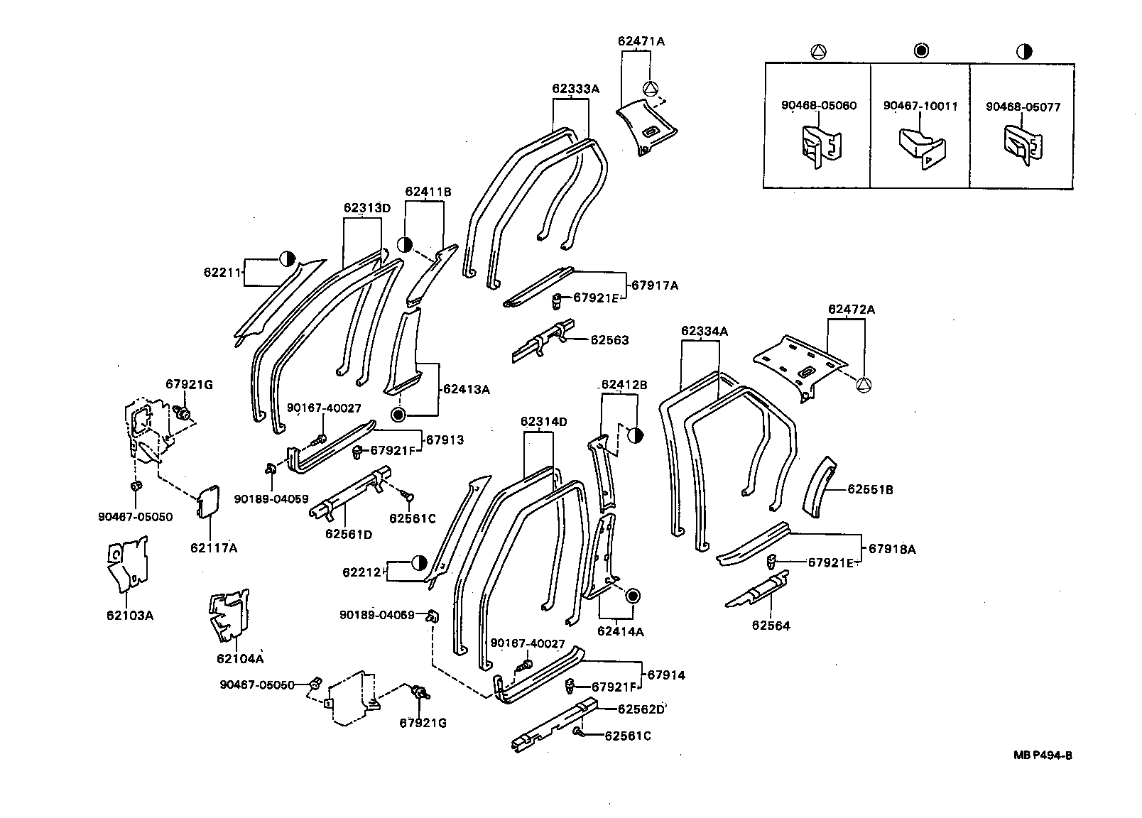 62334-22010-06 TRIM, REAR DOOR OPENING, LH product image