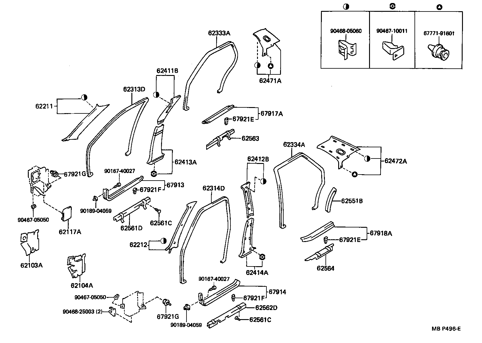 62333-91605-06 TRIM, REAR DOOR OPENING, RH product image