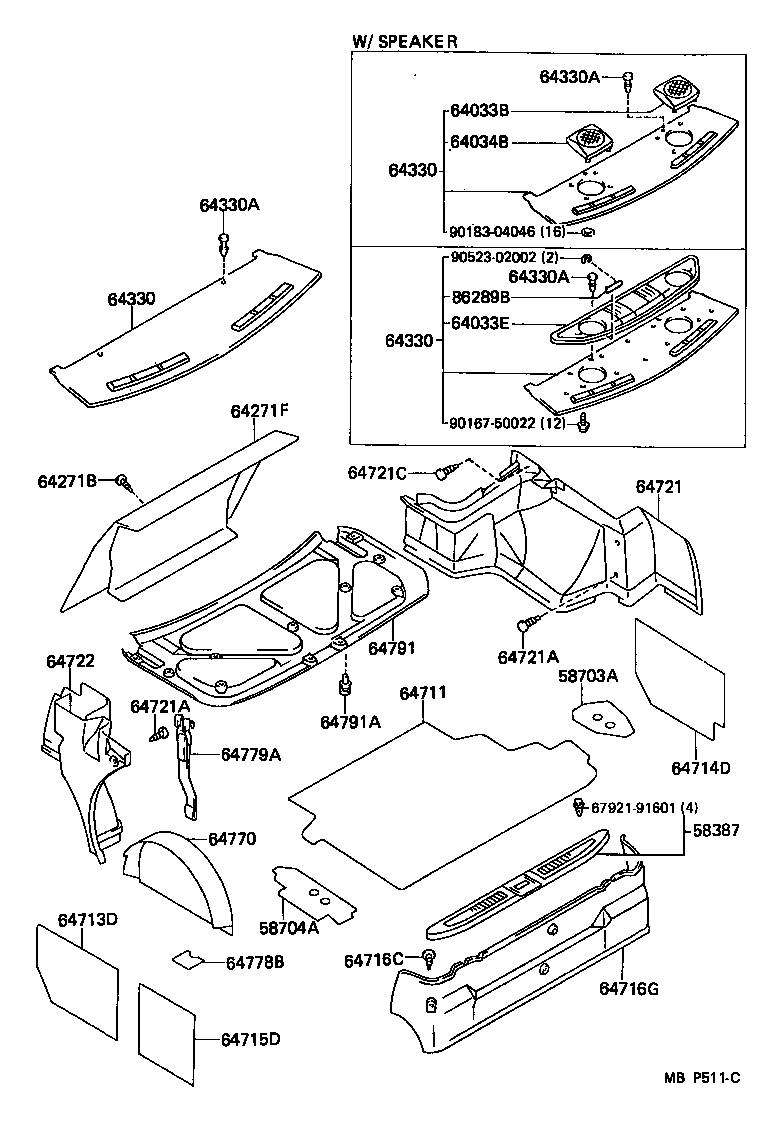 64330-23010-06 PANEL ASSY, PACKAGE TRAY TRIM product image