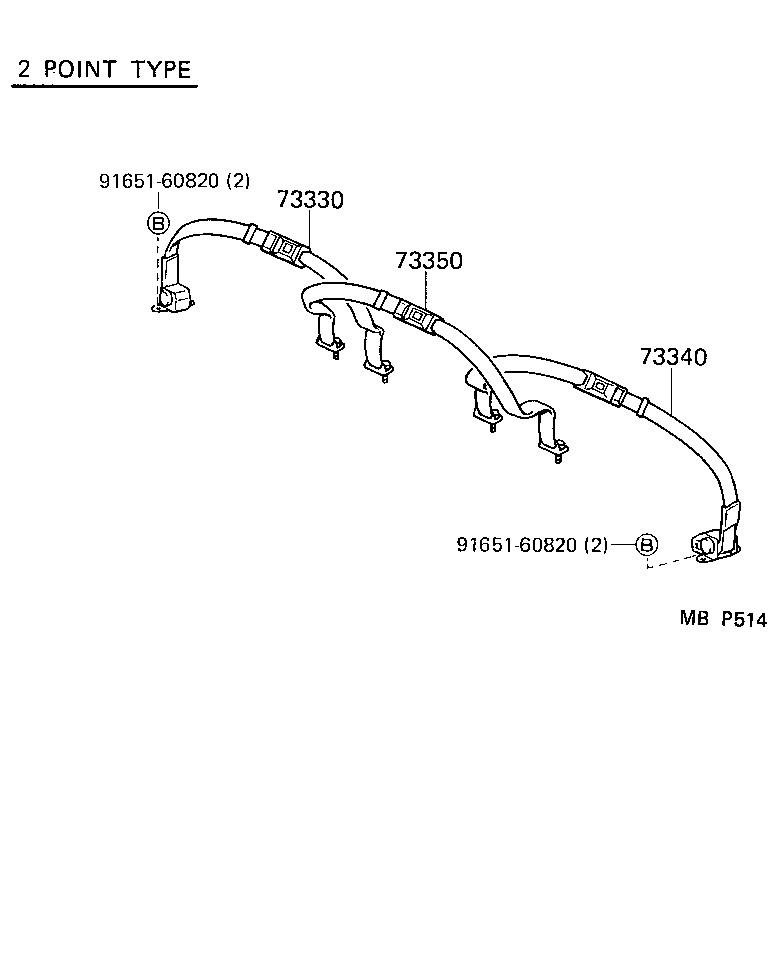61820-22040 RAIL ASSY, SHOULDER BELT GUIDE, LH product image