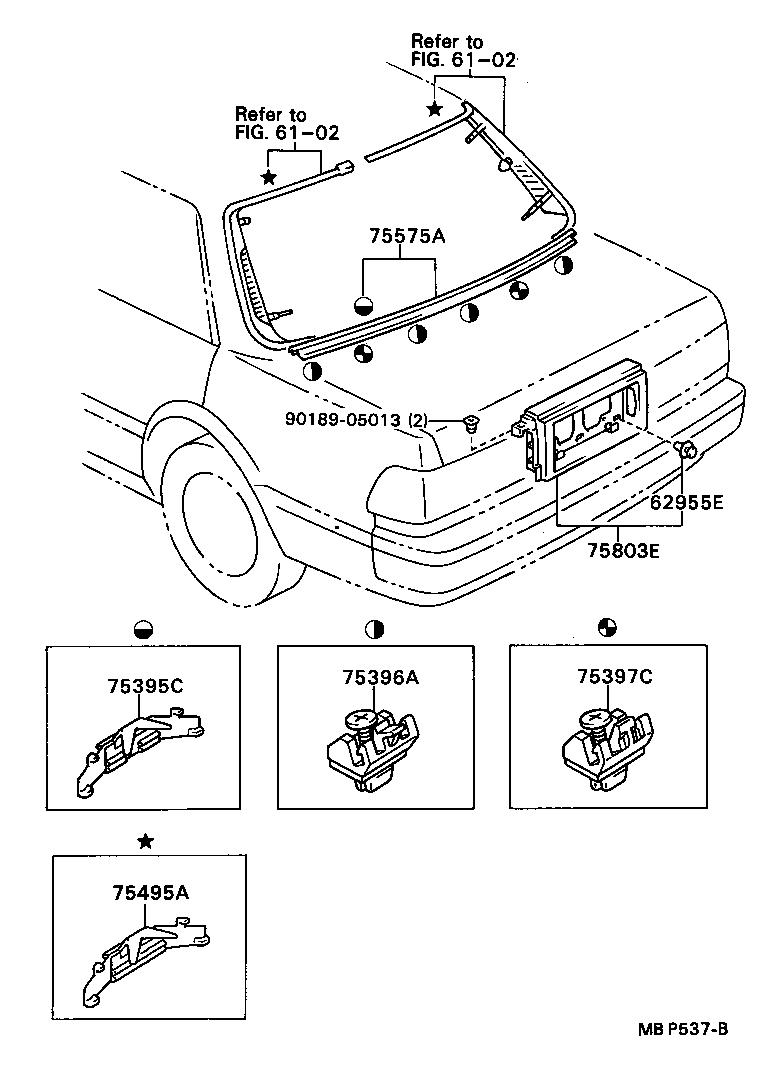 75397-22110 CLIP, OUTSIDE MOULDING, NO.3 product image