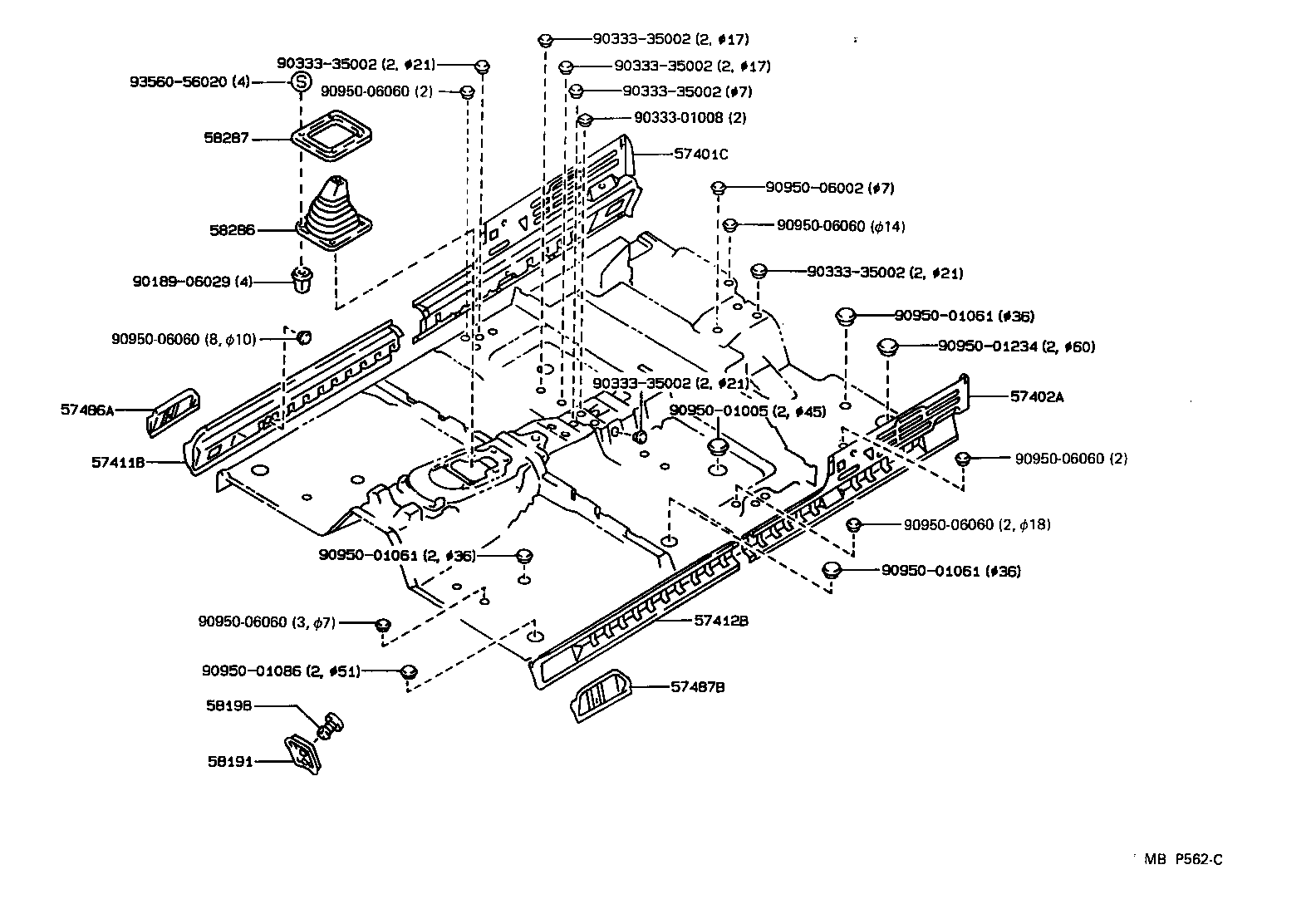 58111-89348 PAN, FRONT FLOOR product image